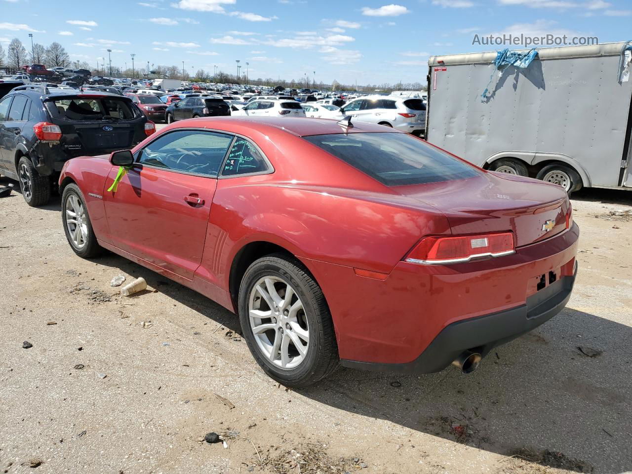 2015 Chevrolet Camaro Ls Burgundy vin: 2G1FB1E3XF9302724