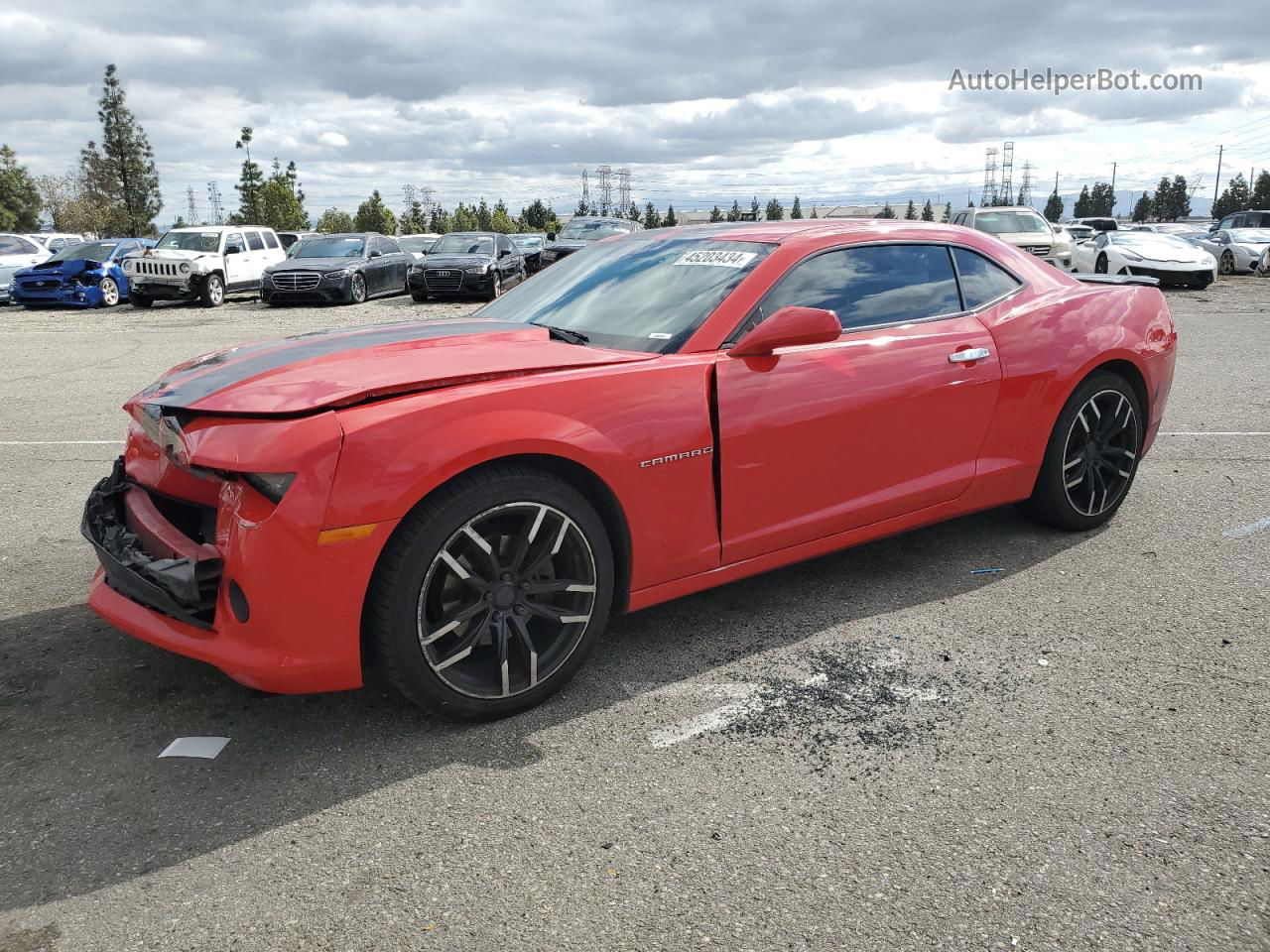 2015 Chevrolet Camaro Ls Red vin: 2G1FB1E3XF9304067