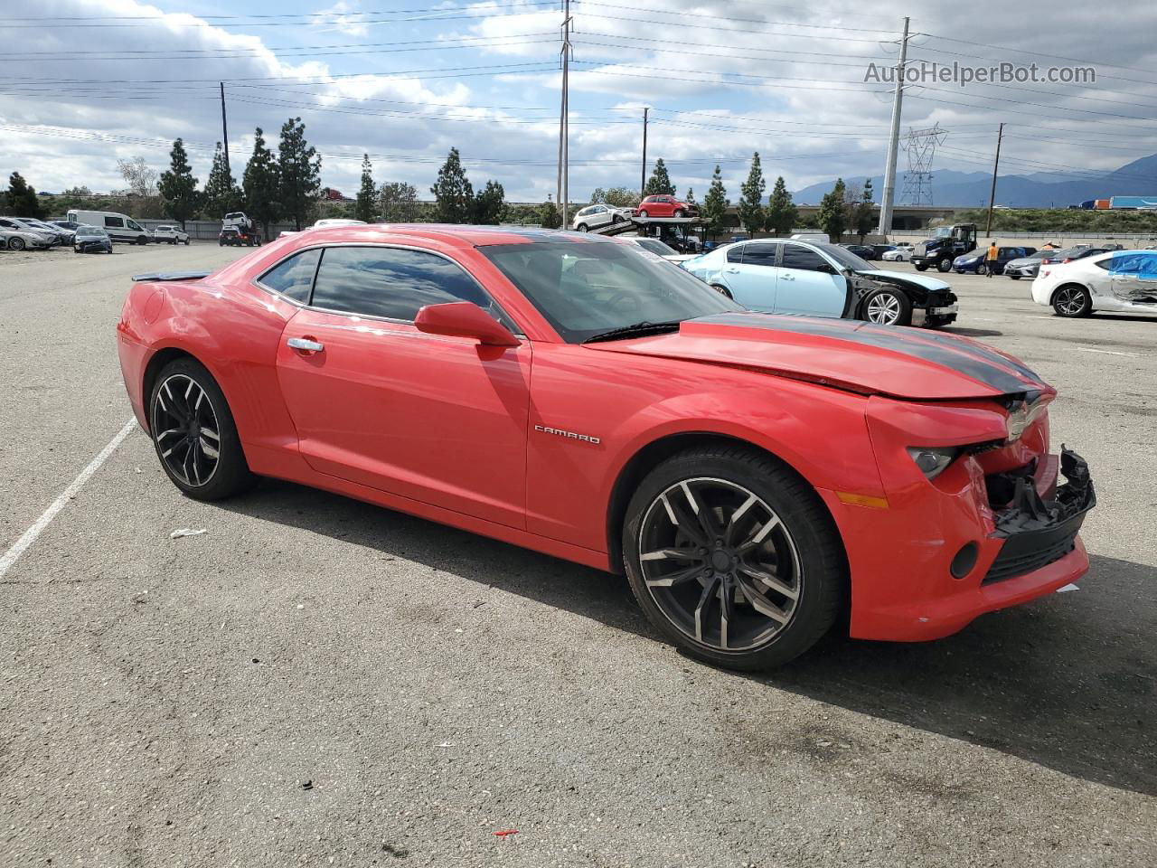 2015 Chevrolet Camaro Ls Red vin: 2G1FB1E3XF9304067