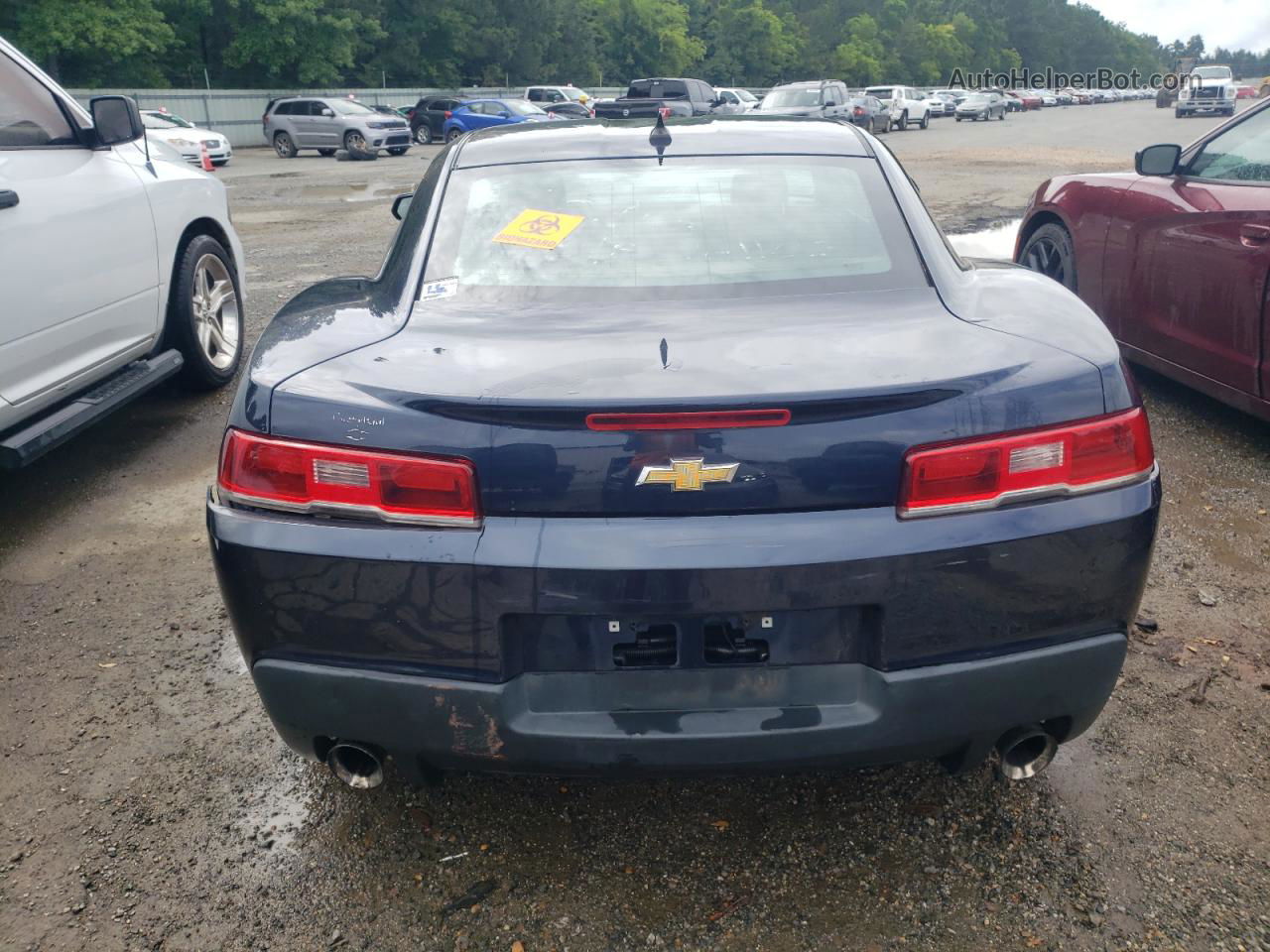 2015 Chevrolet Camaro Ls Blue vin: 2G1FB1E3XF9307521