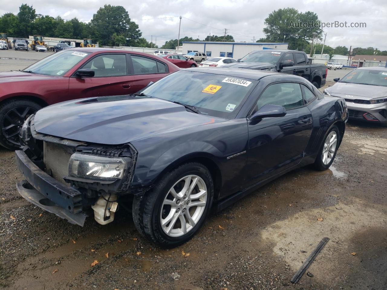 2015 Chevrolet Camaro Ls Blue vin: 2G1FB1E3XF9307521