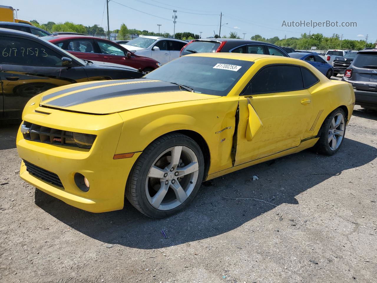 2010 Chevrolet Camaro Lt Yellow vin: 2G1FB1EV4A9193090