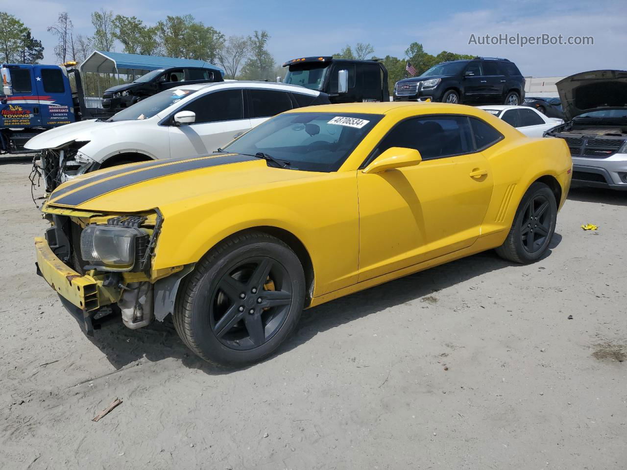 2010 Chevrolet Camaro Lt Yellow vin: 2G1FB1EV8A9218864