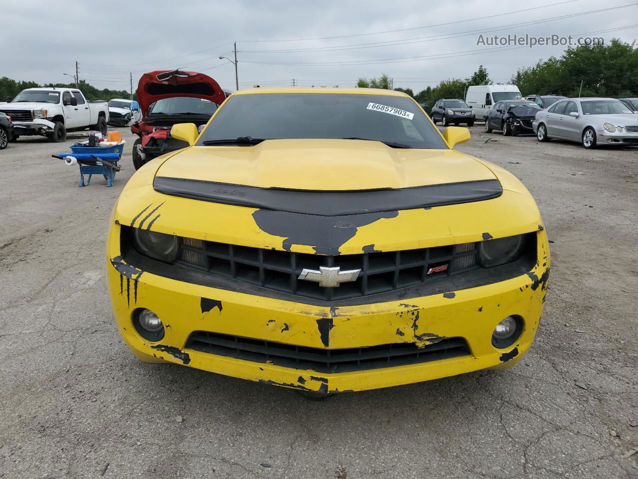 2010 Chevrolet Camaro Lt Yellow vin: 2G1FB1EVXA9128003