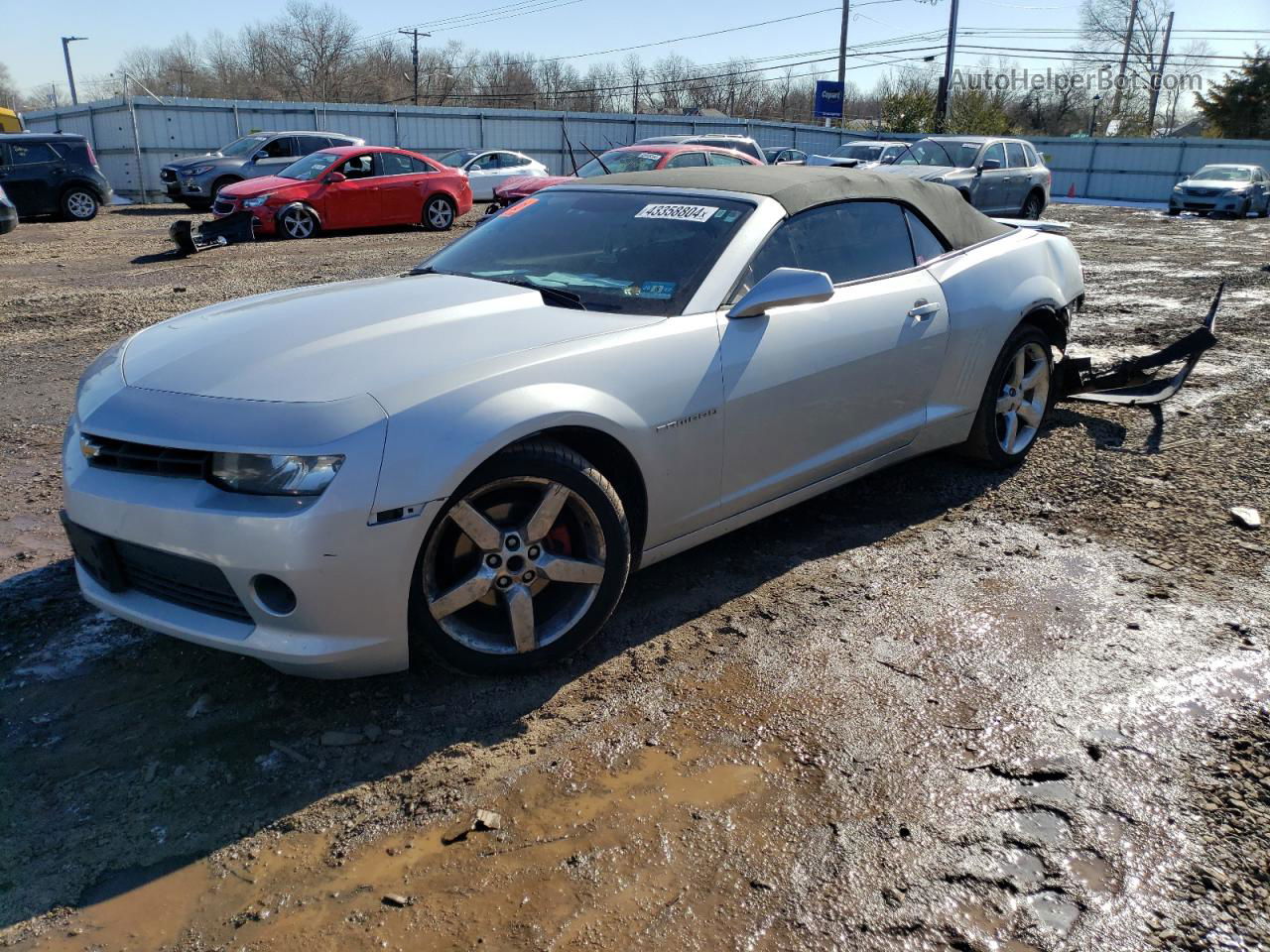 2014 Chevrolet Camaro Lt Silver vin: 2G1FB3D31E9136024