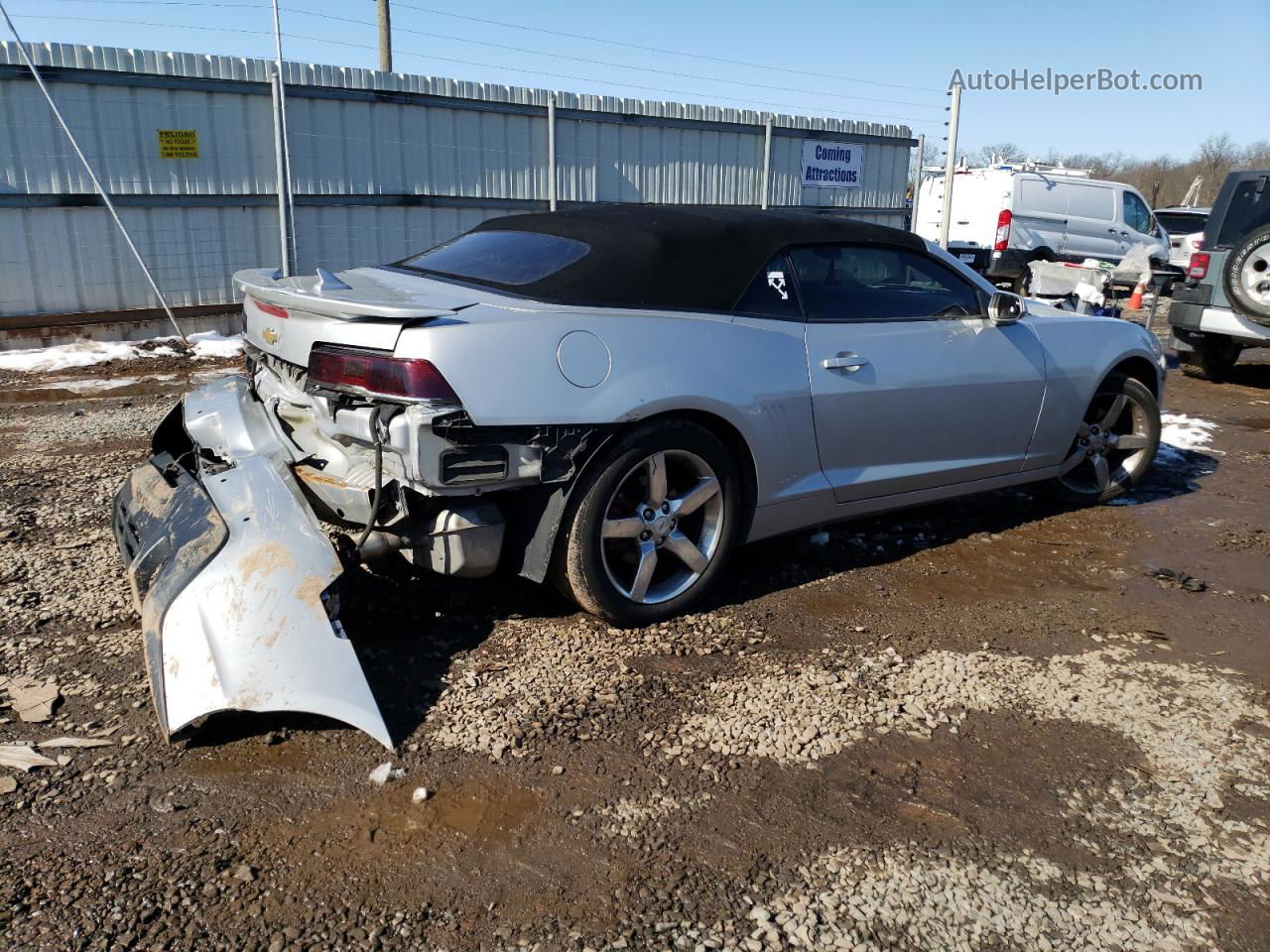 2014 Chevrolet Camaro Lt Silver vin: 2G1FB3D31E9136024