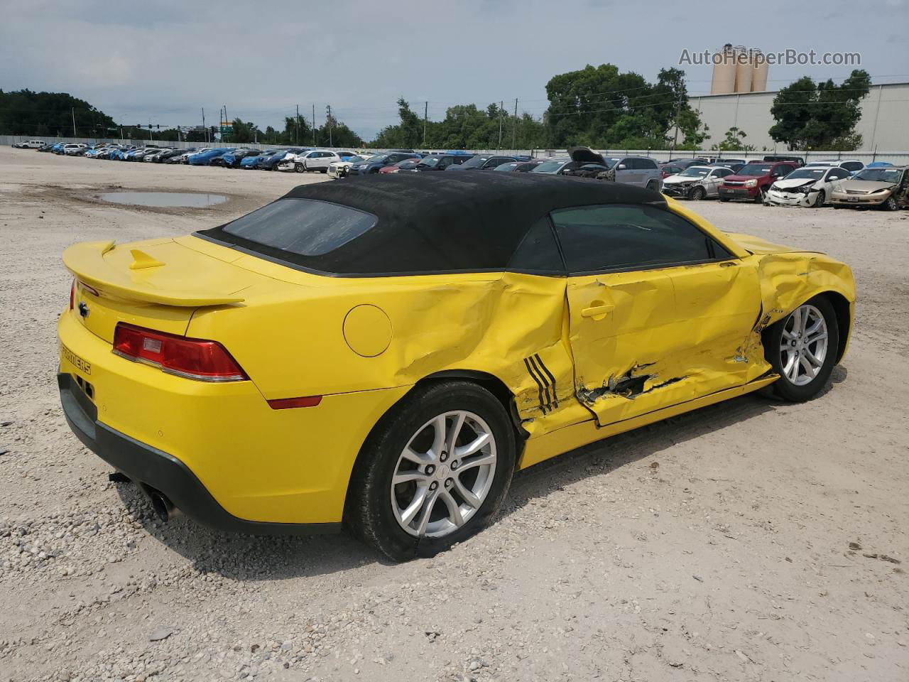 2014 Chevrolet Camaro Lt Yellow vin: 2G1FB3D31E9142955