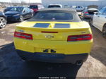 2014 Chevrolet Camaro 1lt Yellow vin: 2G1FB3D35E9322732