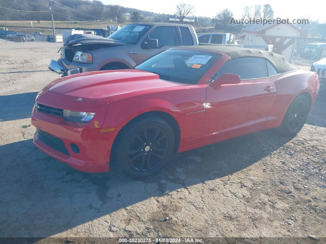 2014 Chevrolet Camaro 1lt Red vin: 2G1FB3D36E9143633