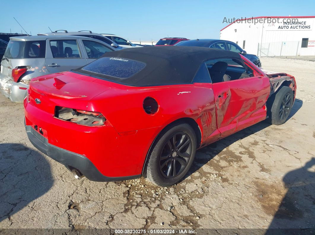 2014 Chevrolet Camaro 1lt Red vin: 2G1FB3D36E9143633