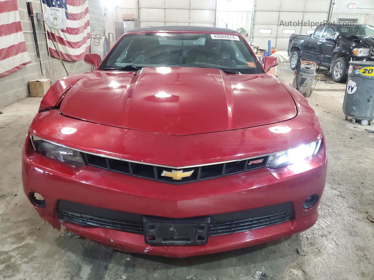 2014 Chevrolet Camaro Lt Maroon vin: 2G1FB3D37E9136559