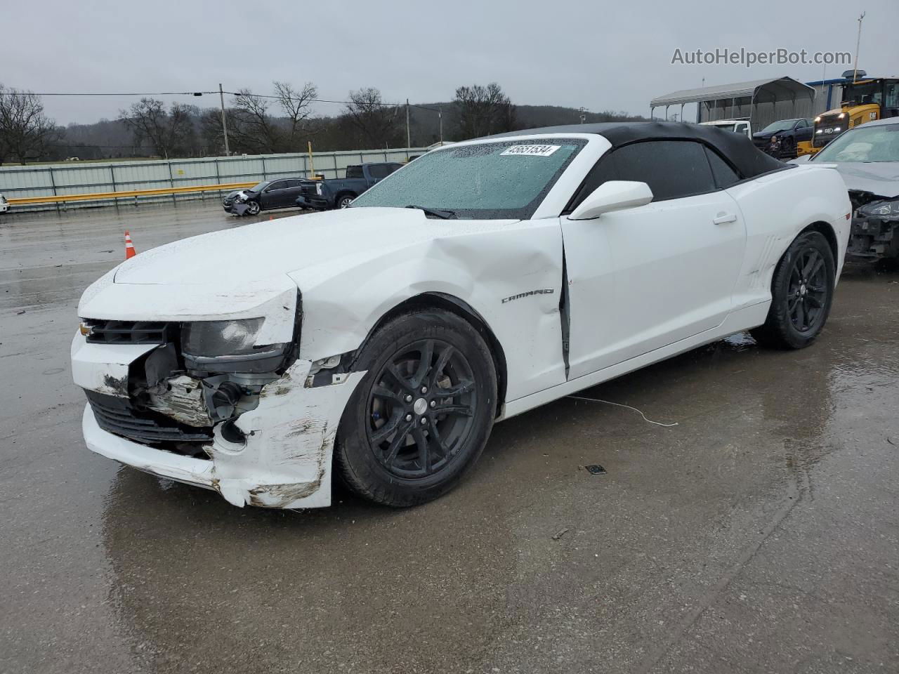 2014 Chevrolet Camaro Lt White vin: 2G1FB3D38E9236413