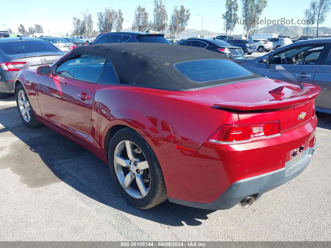 2014 Chevrolet Camaro 1lt Red vin: 2G1FB3D38E9315287