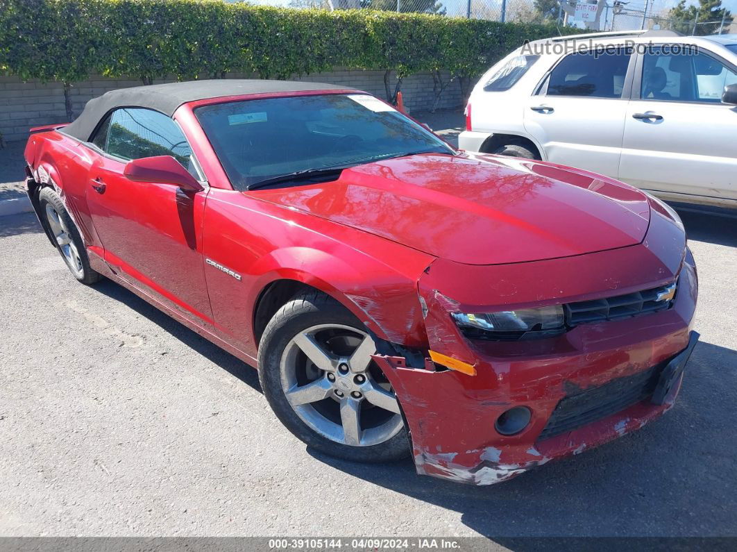 2014 Chevrolet Camaro 1lt Red vin: 2G1FB3D38E9315287