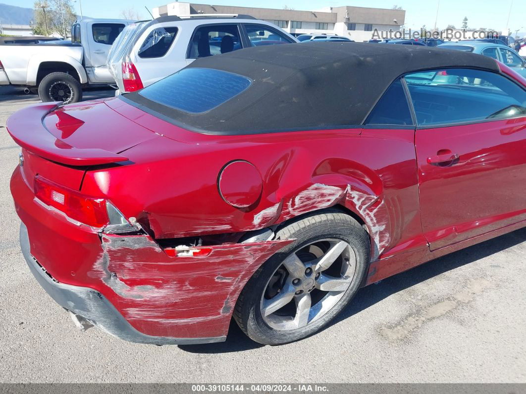 2014 Chevrolet Camaro 1lt Red vin: 2G1FB3D38E9315287