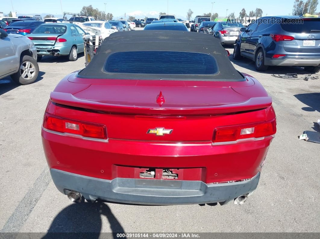 2014 Chevrolet Camaro 1lt Red vin: 2G1FB3D38E9315287