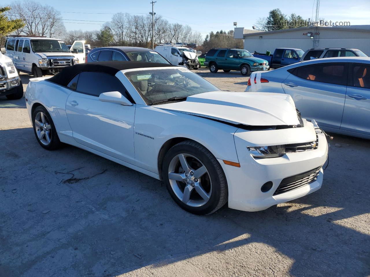 2014 Chevrolet Camaro Lt White vin: 2G1FB3D3XE9198943