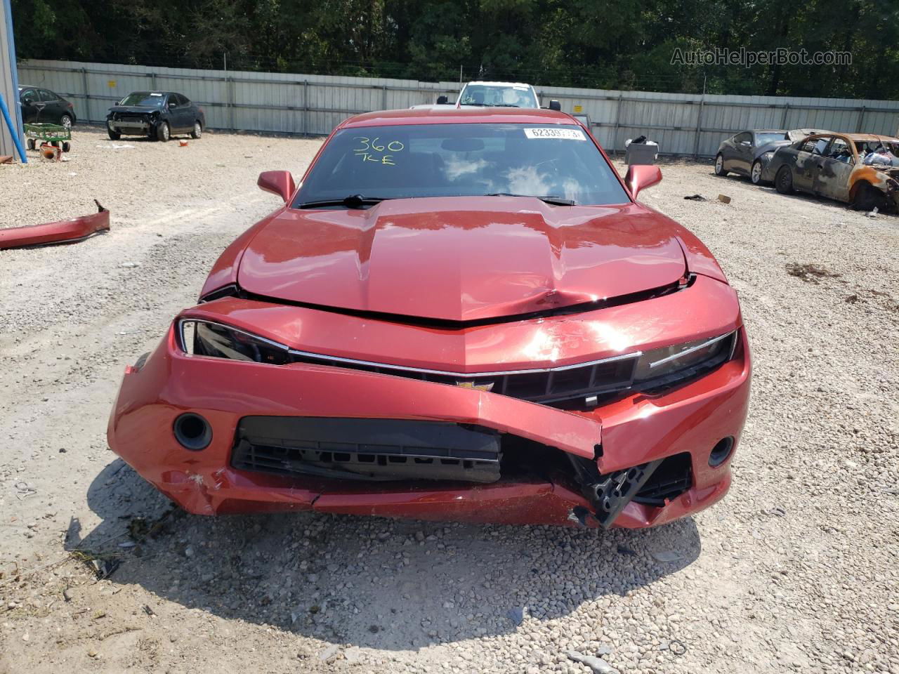 2014 Chevrolet Camaro Lt Red vin: 2G1FC1E30E9245929