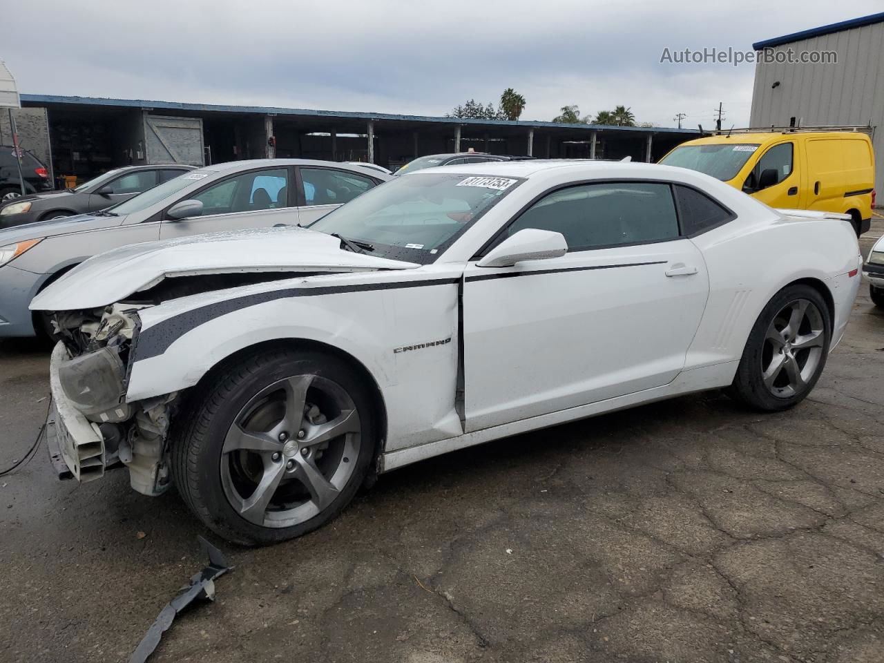 2014 Chevrolet Camaro Lt White vin: 2G1FC1E31E9165569