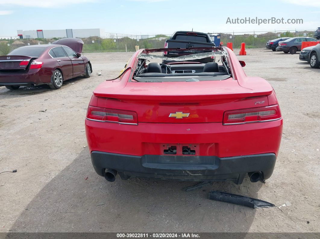 2014 Chevrolet Camaro 2lt Red vin: 2G1FC1E32E9136274