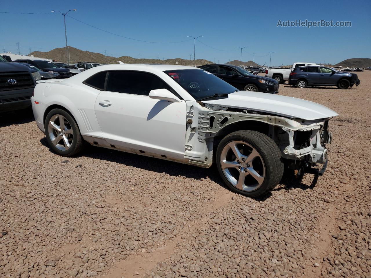 2014 Chevrolet Camaro Lt White vin: 2G1FC1E32E9240117