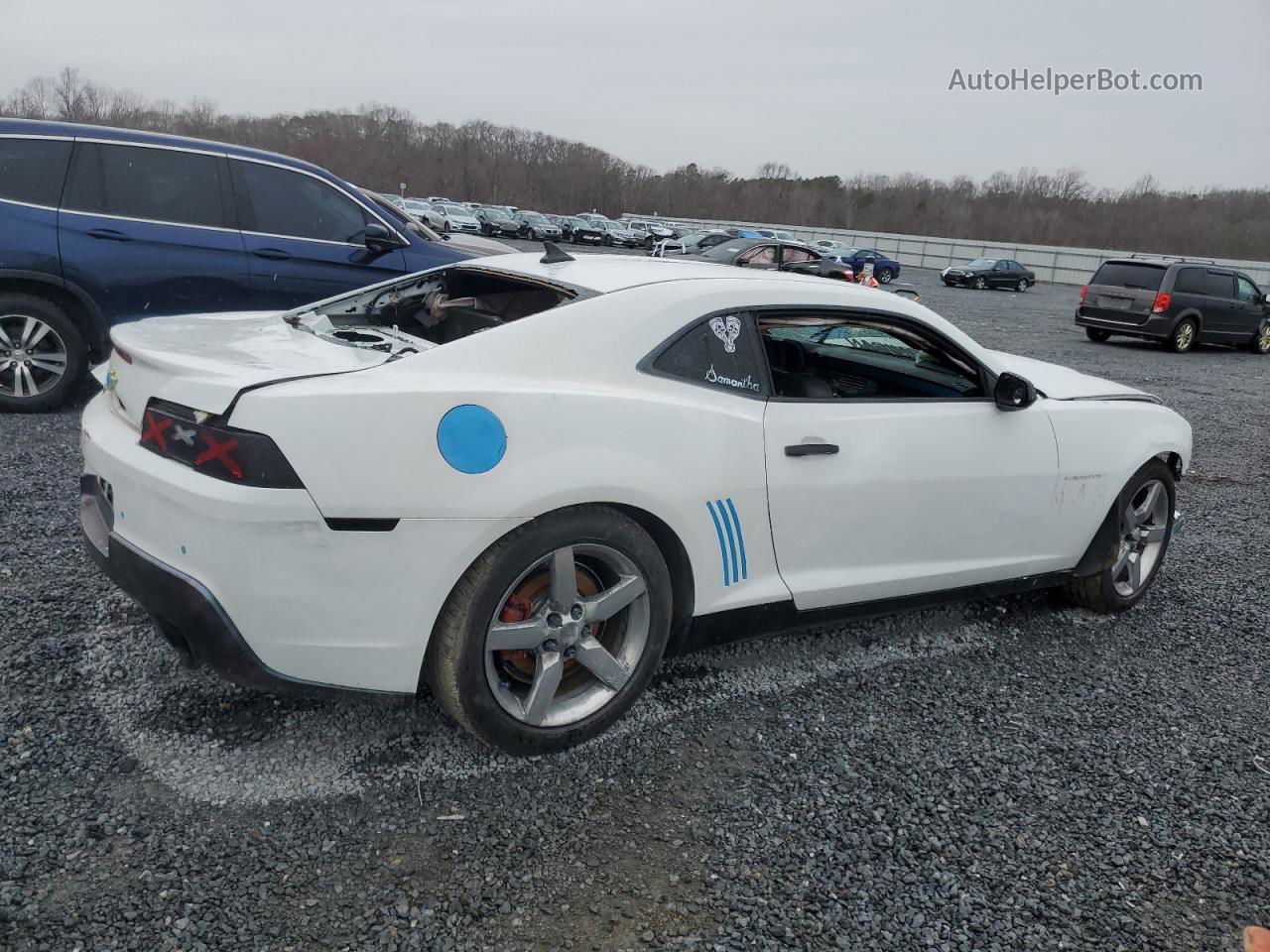 2014 Chevrolet Camaro Lt White vin: 2G1FC1E32E9273778