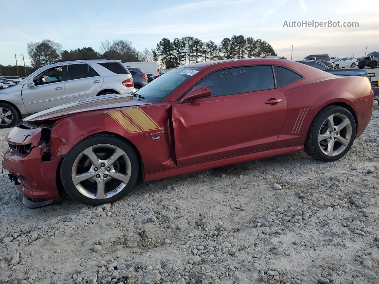 2014 Chevrolet Camaro Lt Maroon vin: 2G1FC1E33E9311325