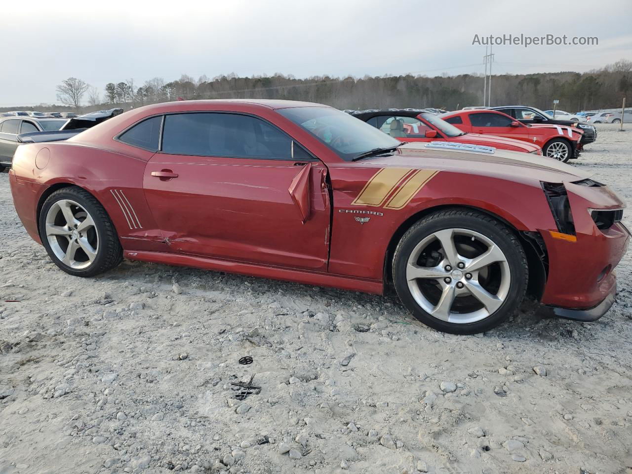 2014 Chevrolet Camaro Lt Maroon vin: 2G1FC1E33E9311325