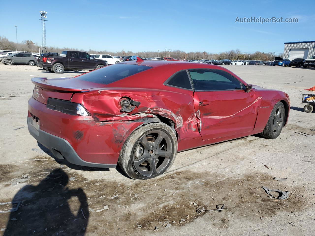 2014 Chevrolet Camaro Lt Red vin: 2G1FC1E35E9175618