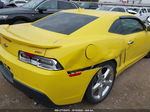 2014 Chevrolet Camaro 2lt Yellow vin: 2G1FC1E36E9244252