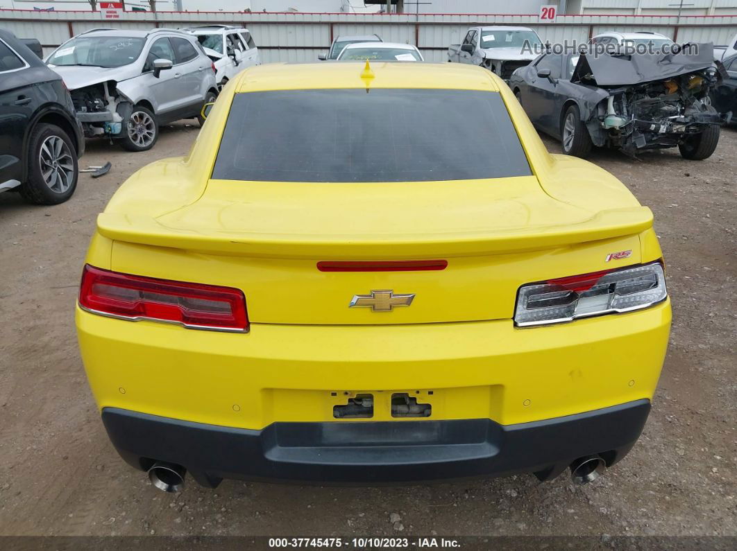 2014 Chevrolet Camaro 2lt Yellow vin: 2G1FC1E36E9244252