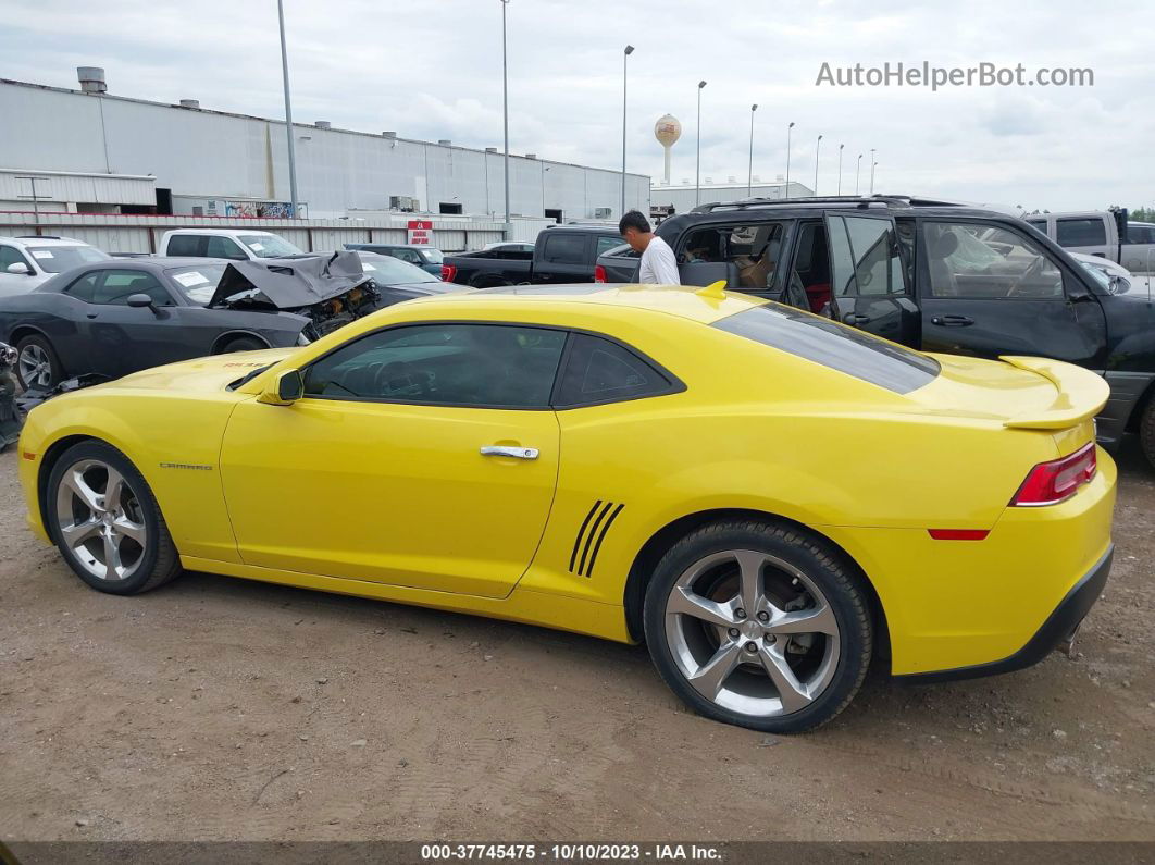 2014 Chevrolet Camaro 2lt Yellow vin: 2G1FC1E36E9244252