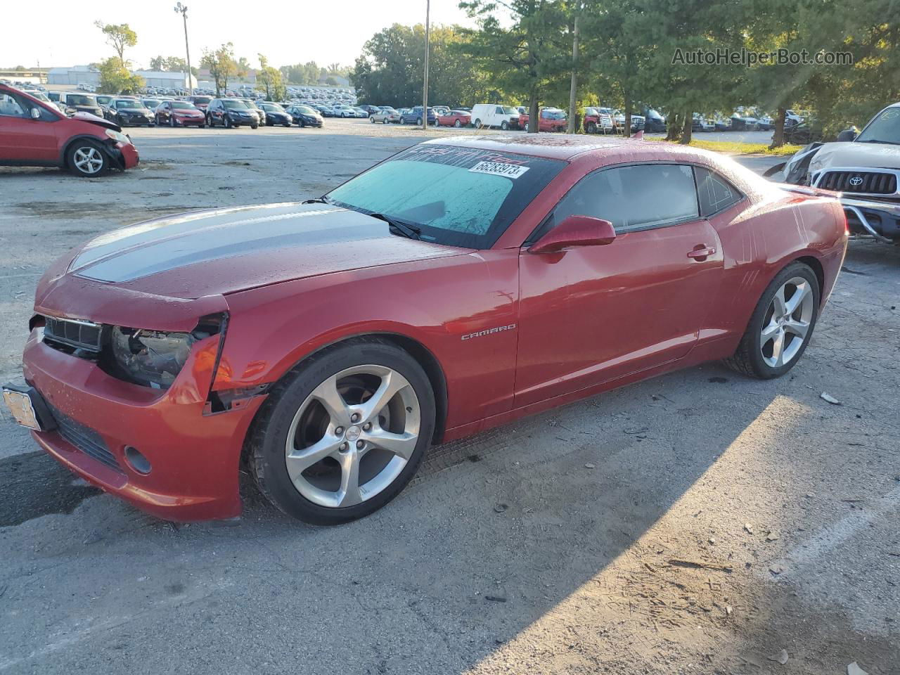 2014 Chevrolet Camaro Lt Red vin: 2G1FC1E38E9135212