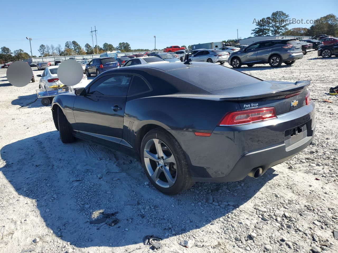 2014 Chevrolet Camaro Lt Синий vin: 2G1FC1E39E9245914