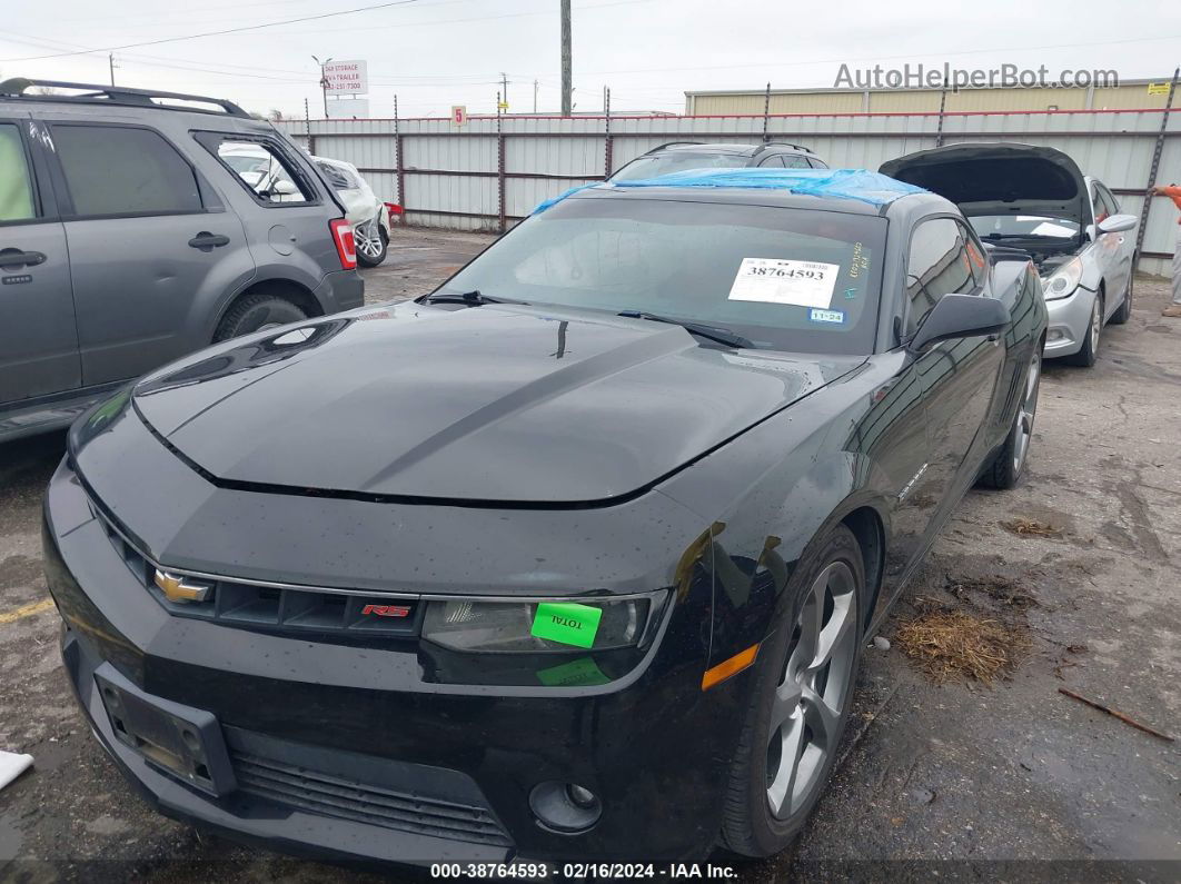 2014 Chevrolet Camaro 2lt Black vin: 2G1FC1E39E9317260