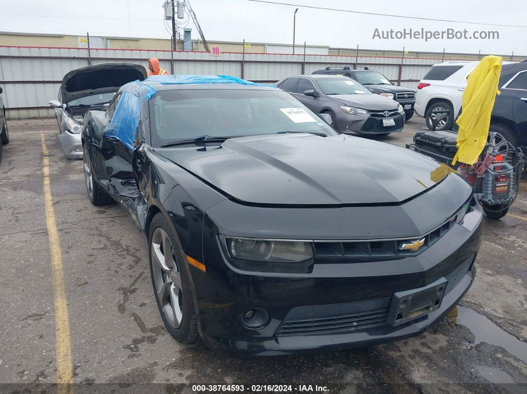 2014 Chevrolet Camaro 2lt Black vin: 2G1FC1E39E9317260