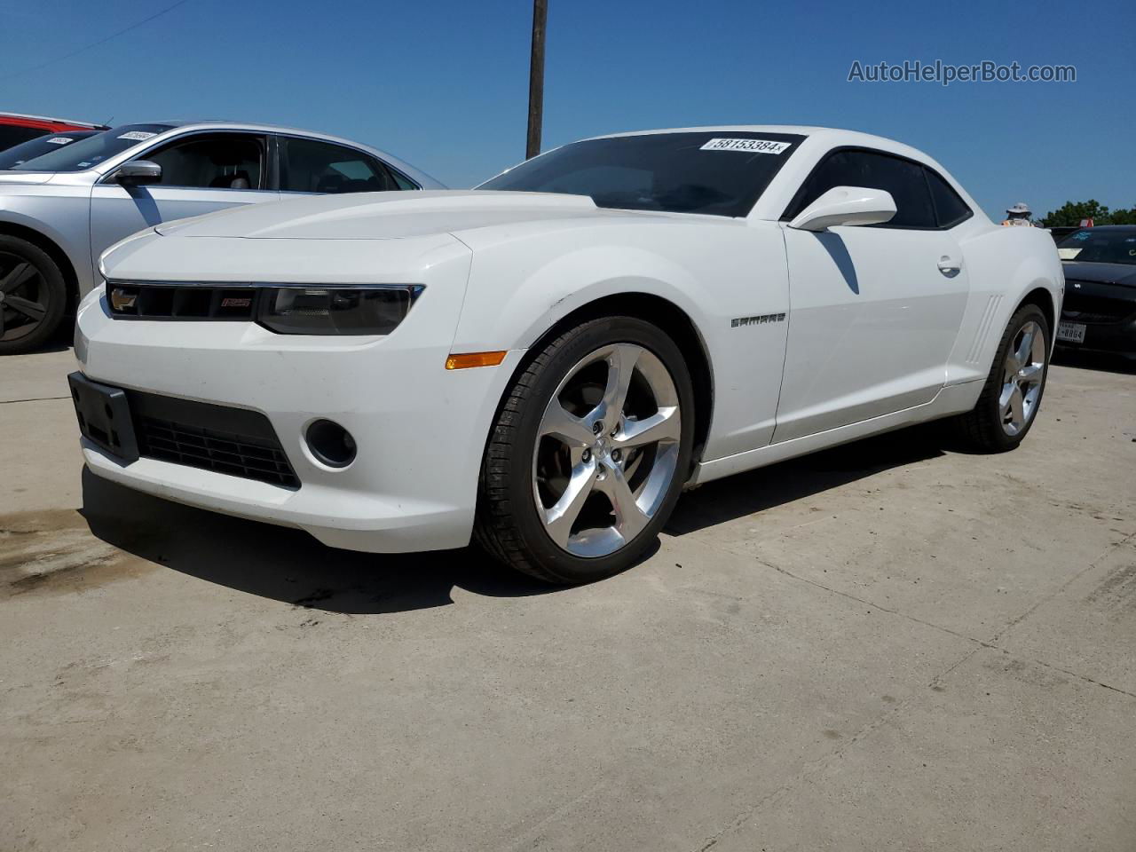 2014 Chevrolet Camaro Lt White vin: 2G1FC1E3XE9256825