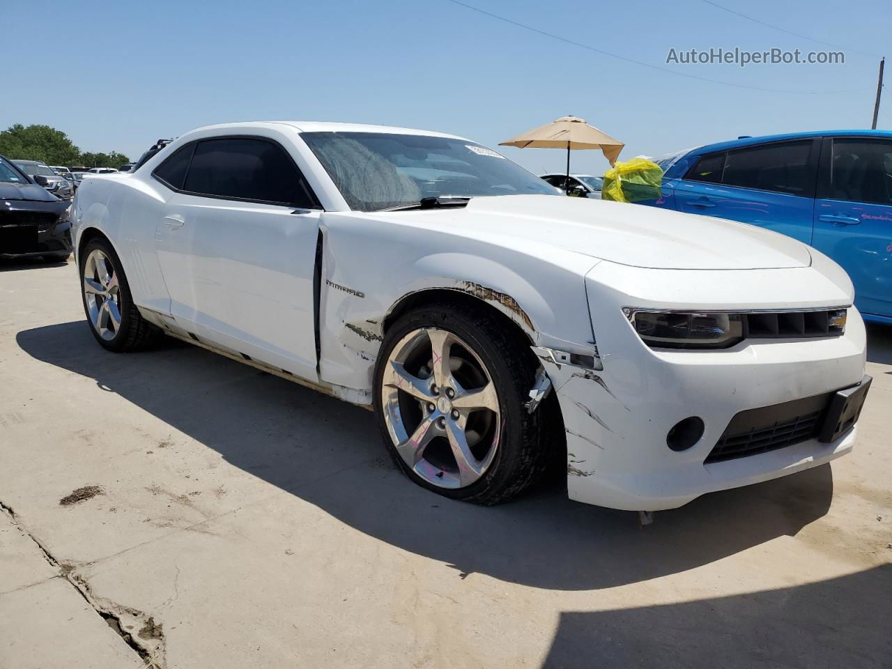 2014 Chevrolet Camaro Lt White vin: 2G1FC1E3XE9256825