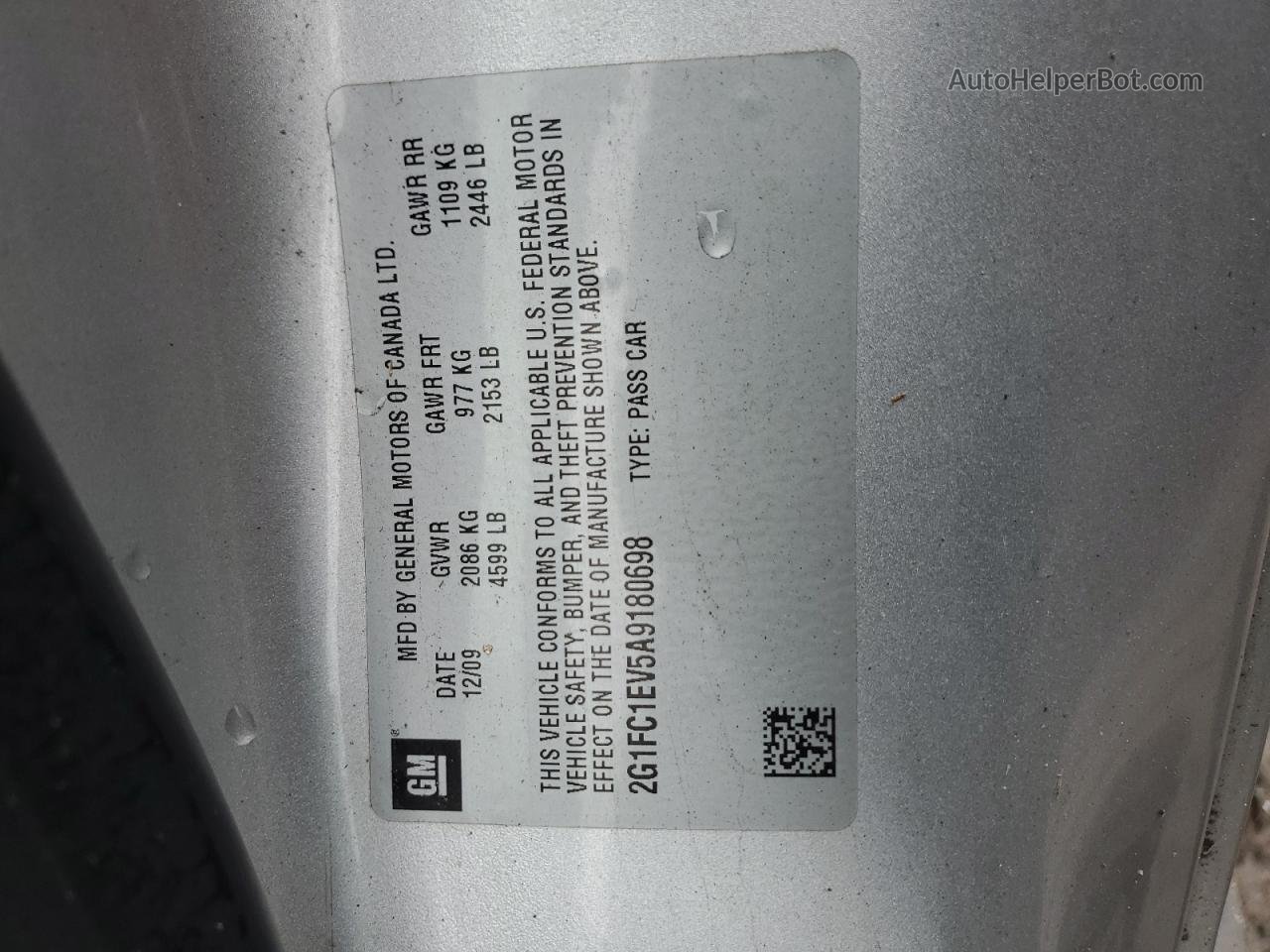 2010 Chevrolet Camaro Lt Silver vin: 2G1FC1EV5A9180698