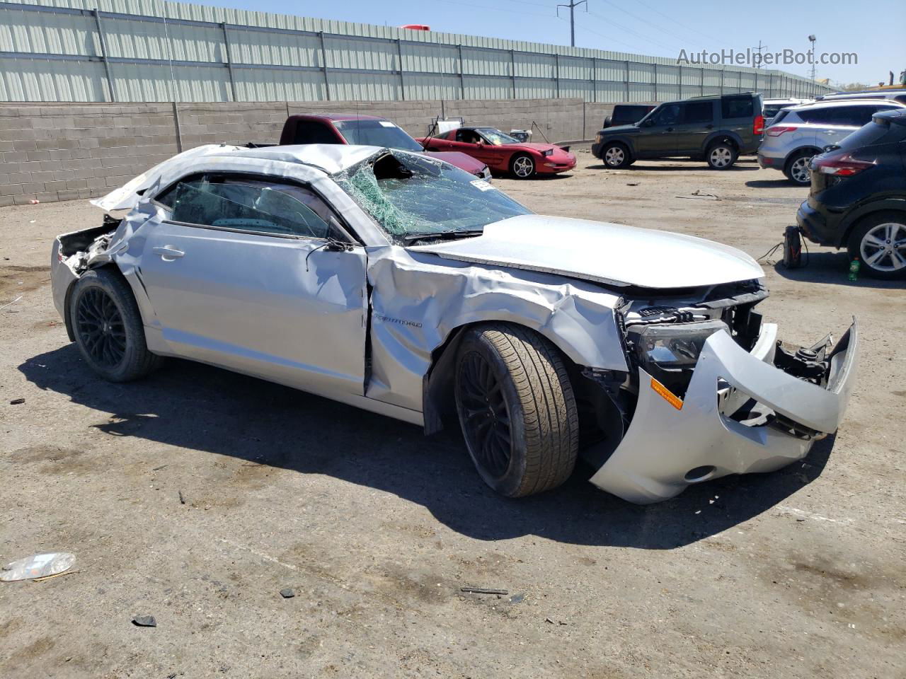 2015 Chevrolet Camaro Lt Silver vin: 2G1FD1E33F9214480