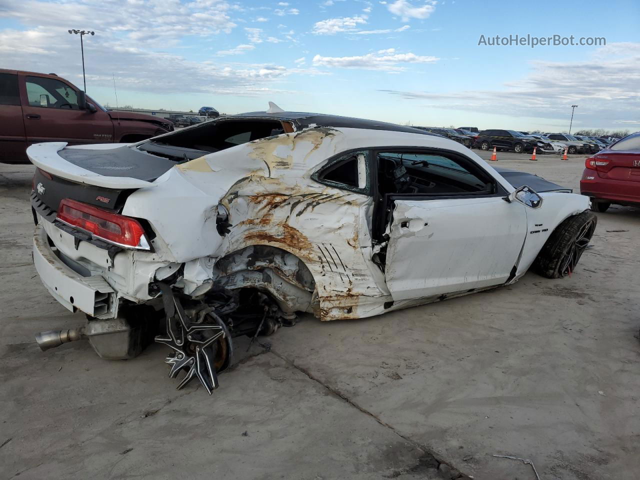 2015 Chevrolet Camaro Lt White vin: 2G1FD1E36F9103423