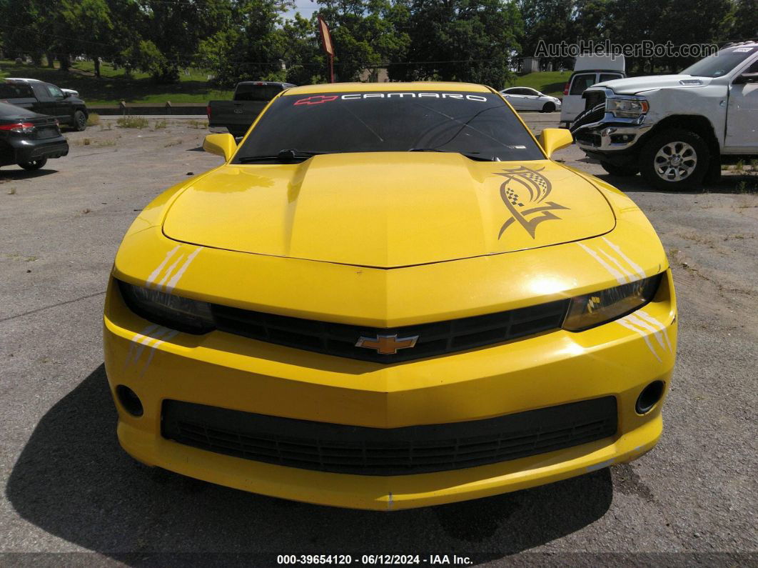 2015 Chevrolet Camaro 1lt Yellow vin: 2G1FD1E36F9190627