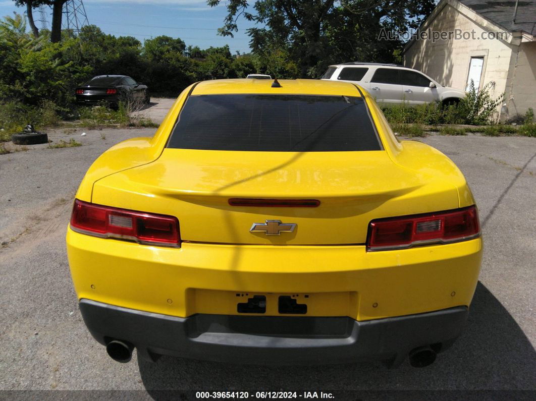 2015 Chevrolet Camaro 1lt Yellow vin: 2G1FD1E36F9190627