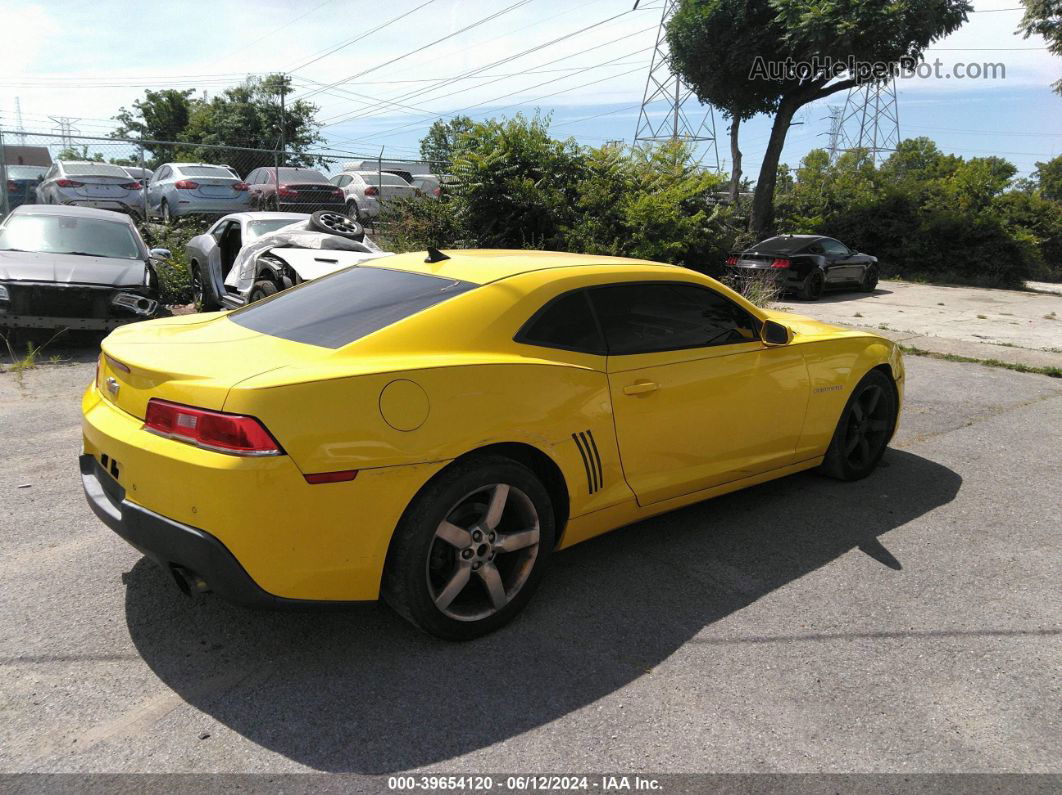 2015 Chevrolet Camaro 1lt Yellow vin: 2G1FD1E36F9190627