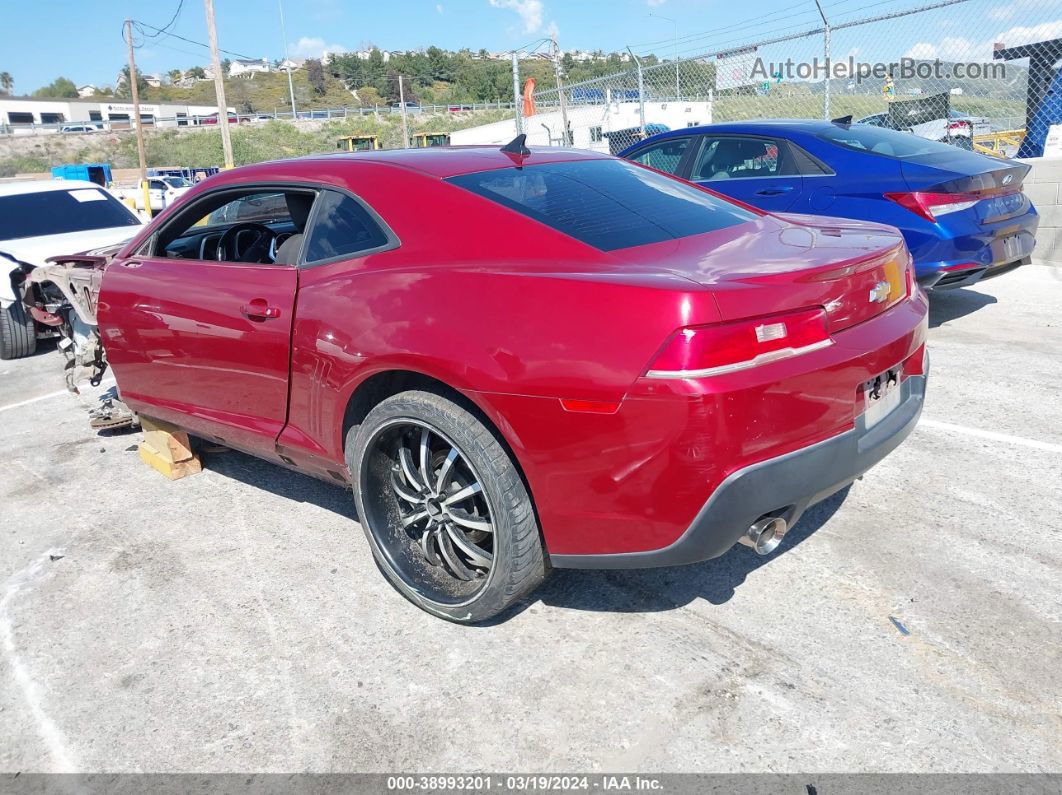 2015 Chevrolet Camaro 1lt Burgundy vin: 2G1FD1E37F9136267