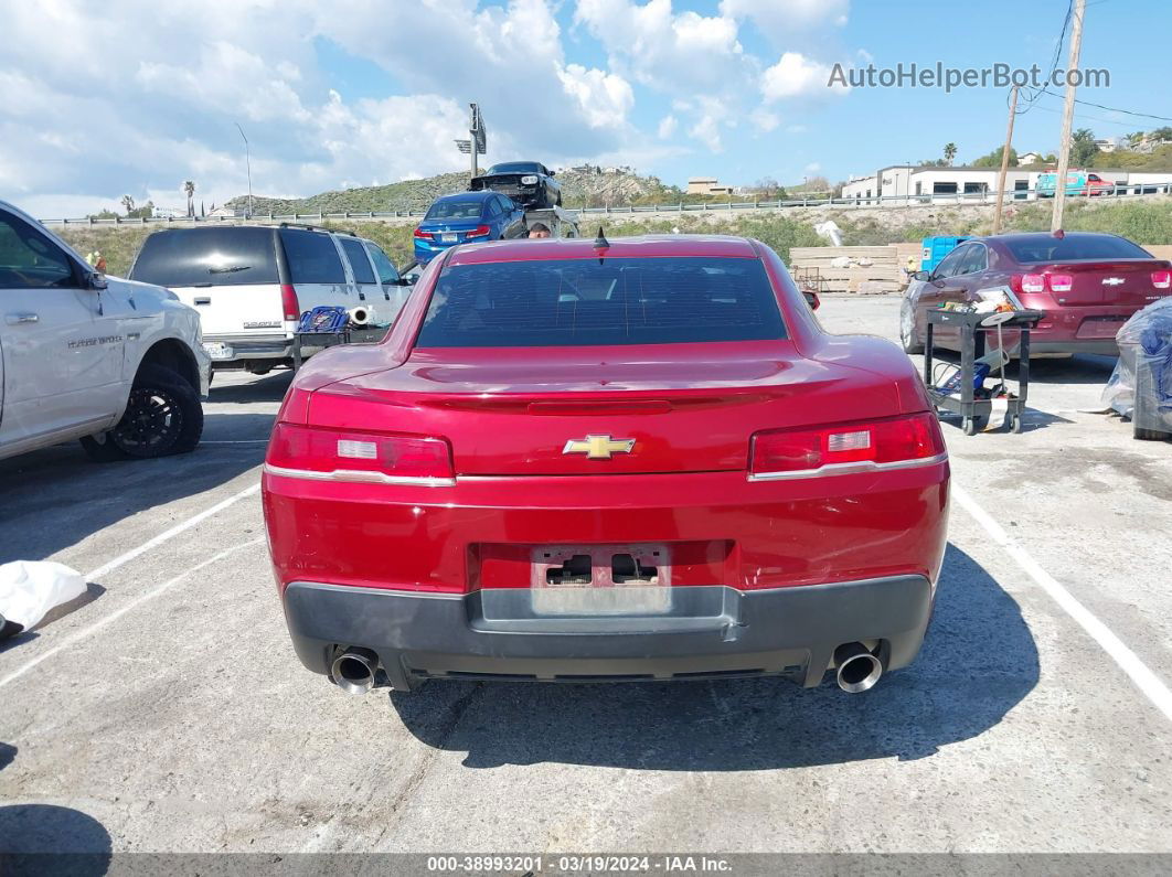 2015 Chevrolet Camaro 1lt Burgundy vin: 2G1FD1E37F9136267