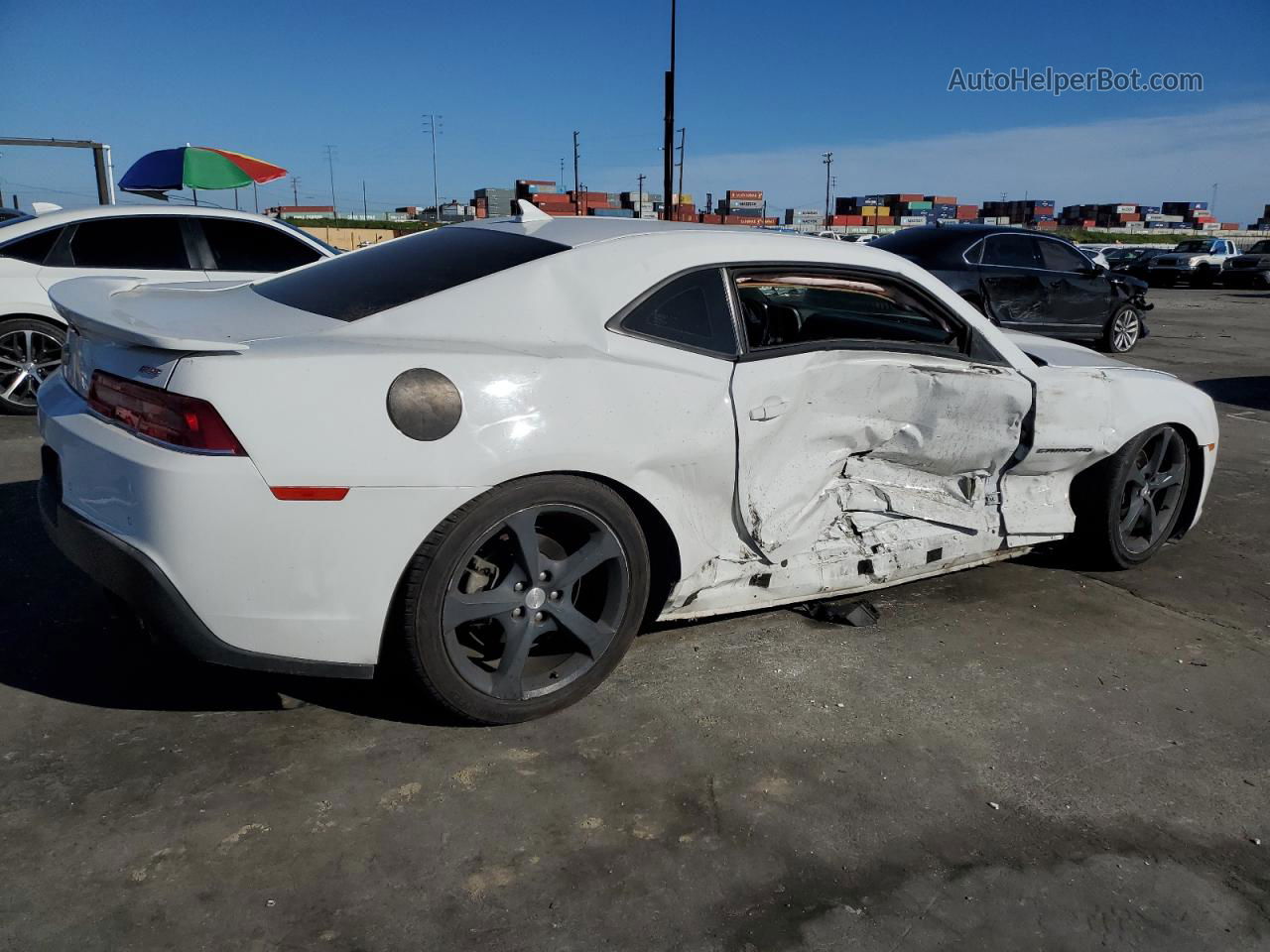 2015 Chevrolet Camaro Lt White vin: 2G1FD1E37F9224266