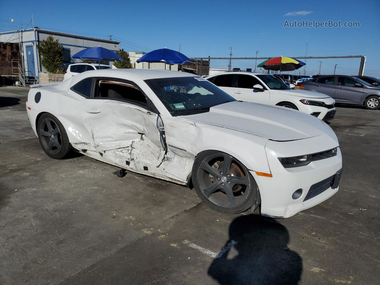 2015 Chevrolet Camaro Lt White vin: 2G1FD1E37F9224266