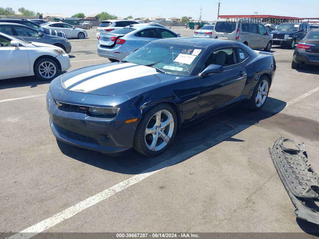 2015 Chevrolet Camaro 1lt Blue vin: 2G1FD1E37F9262466