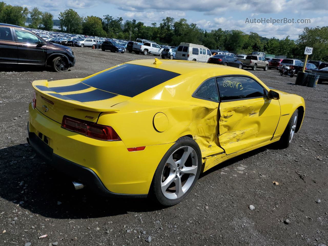 2015 Chevrolet Camaro Lt Желтый vin: 2G1FD1E38F9184005